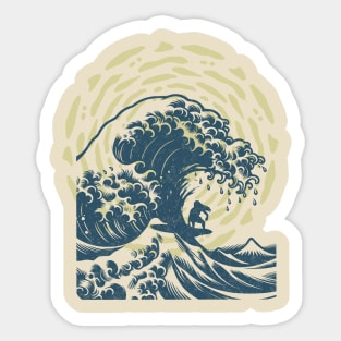 Japanese Wave design Sticker